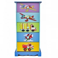 Comoda cu cinci sertare Mobilier Tematic Transportation  din lemn MDF Liberty House